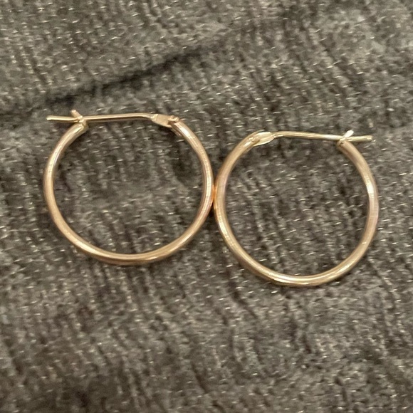 14K Gold Hoops - Picture 3 of 3